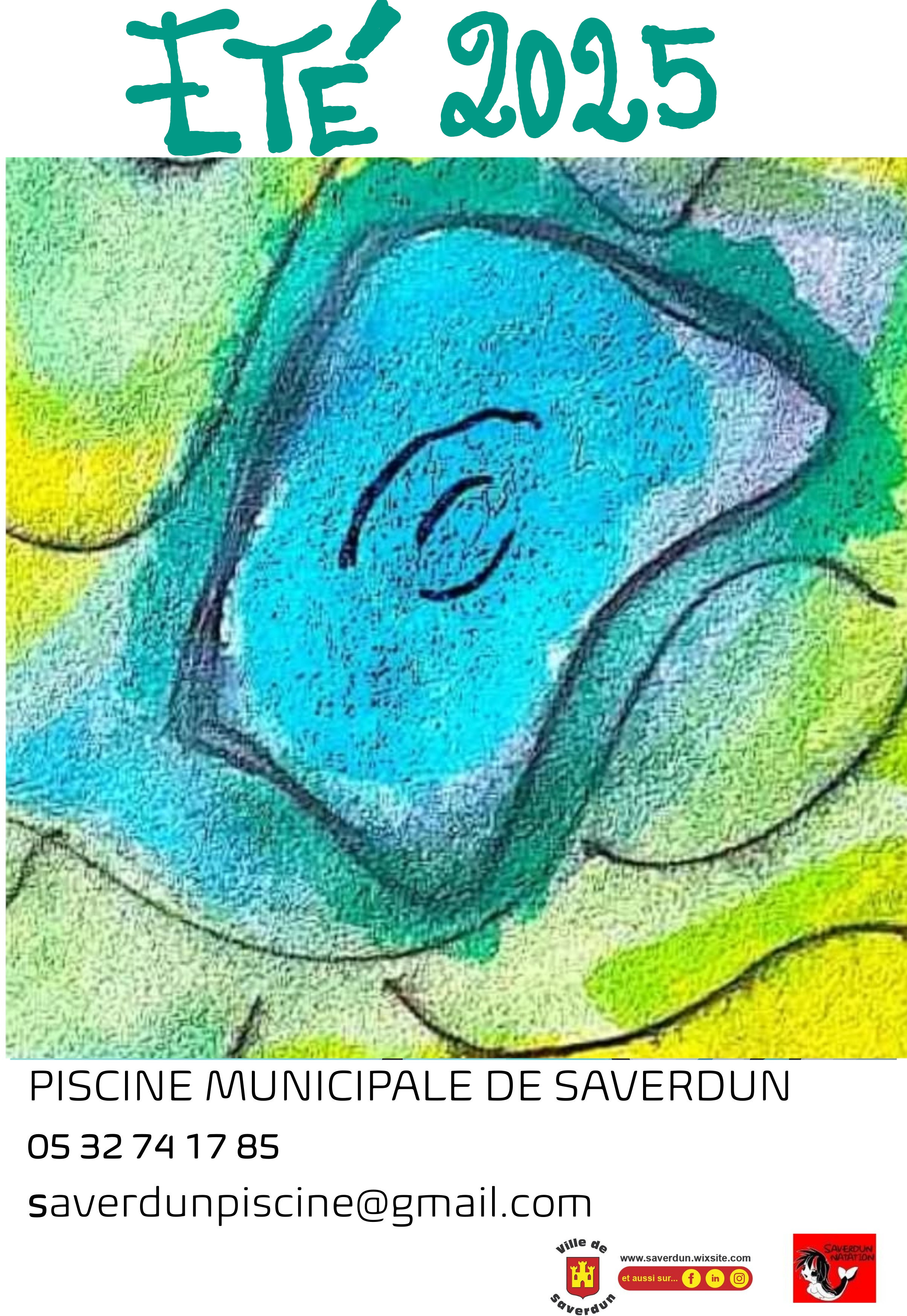 Affiche de la piscine municipale de Saverdun