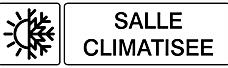 Logo indiquant que la salle de cinéma est climatisée