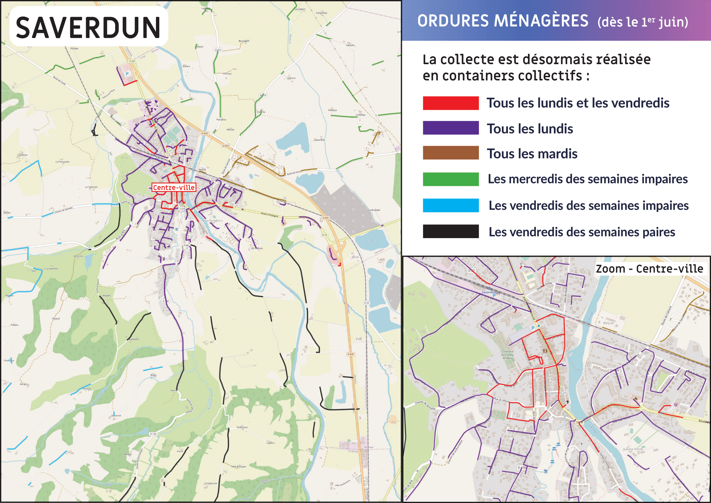 Planning de collecte des dechets ménagers