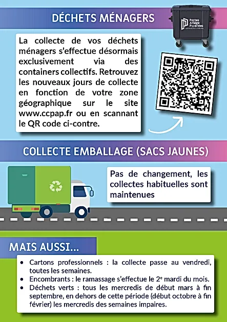 flyer explicatif des changement apporté au la levé des dechets